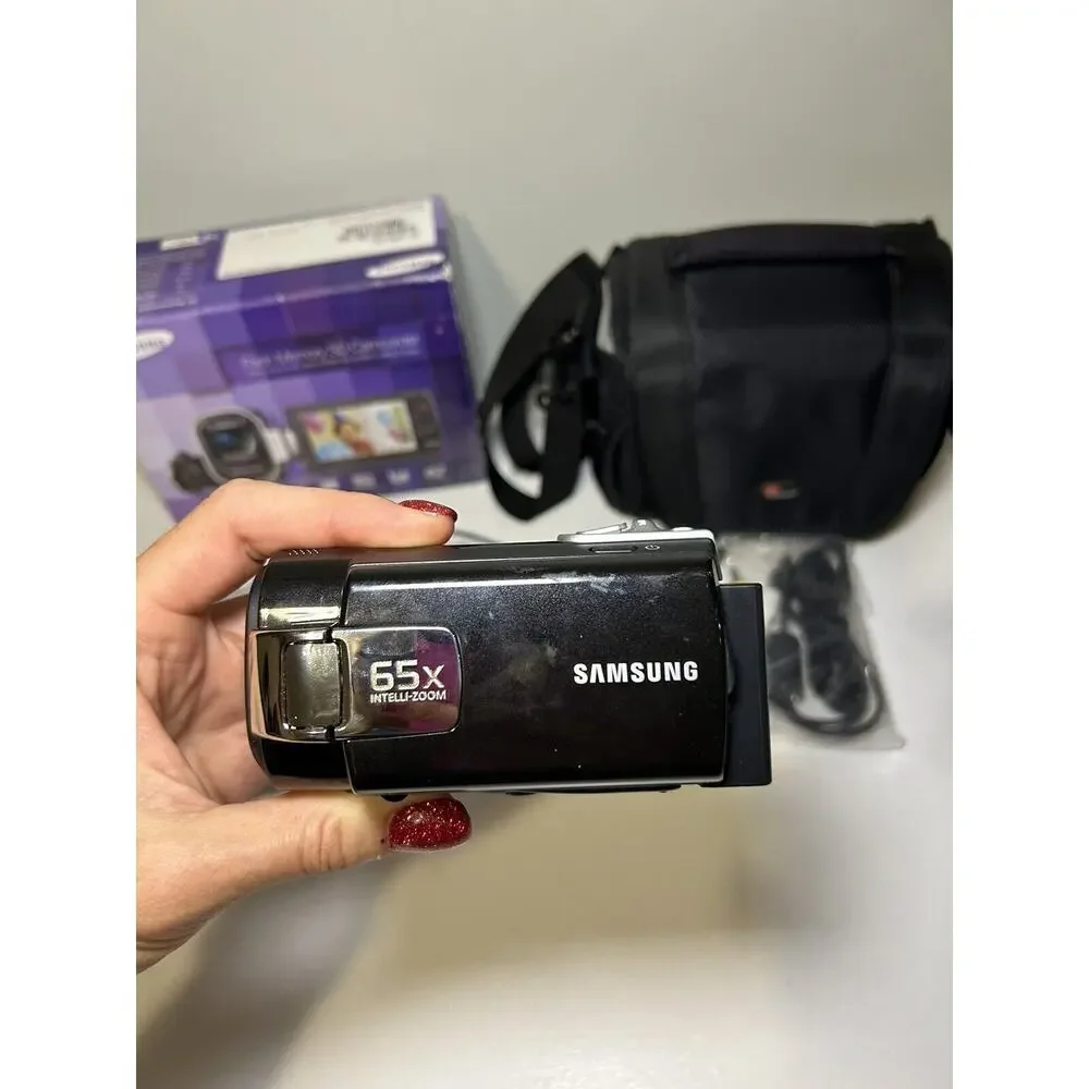 Samsung Black Camcorder with Accessories